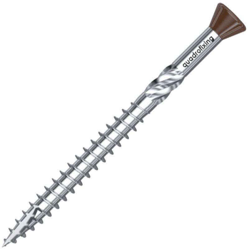 Terasové vruty 5,0 mm, nerez C2, hnědý, TORX (200 ks + bit)