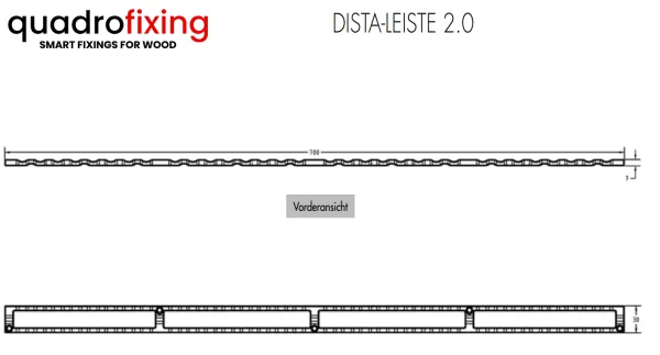 Terasová distanční lišta - Eurotec Dista-Leiste 2.0