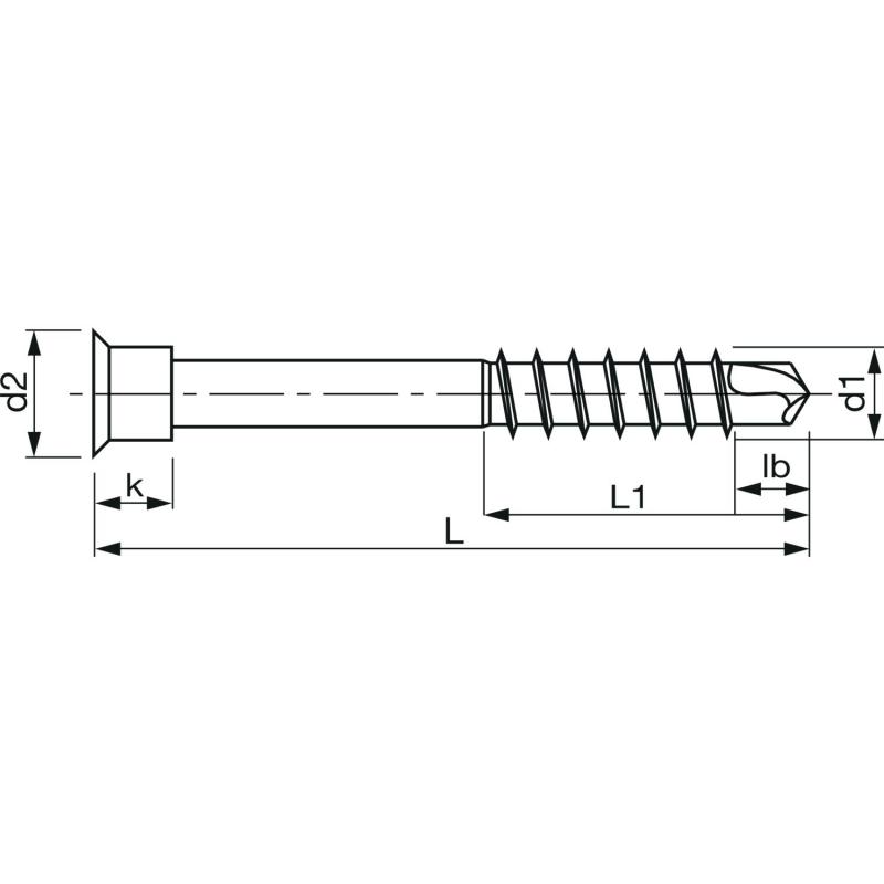 Terasové vruty na hliníkovou konstrukci 5,5 mm, nerez C1, (200 ks)