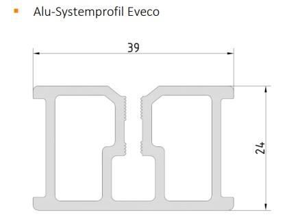 Hliníkový profil EVECO 4,0 m