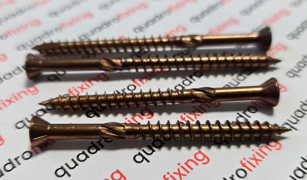 Terasové vruty 5,0 mm, antik light, nerez A4 (200 ks) 3