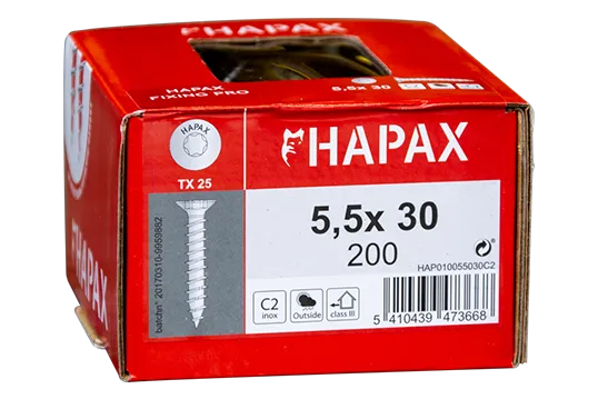 HAPAX FIXING PRO vruty 5,5 mm, nerez A4 (100/200 ks)