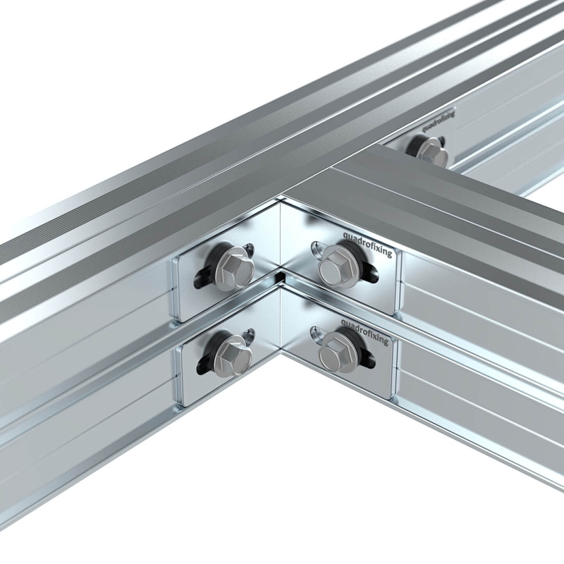 Hliníkový úhelník pro profil QFX-ALU 40×40×19,5 mm 2