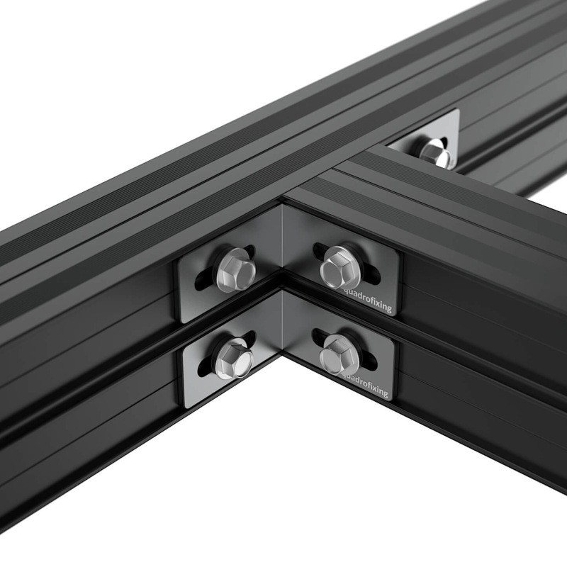 Černý hliníkový úhelník QFX-ALU 40×40×19,5 mm 2