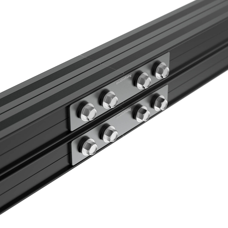 Černá spojka pro hliníkový profil QFX-ALU 19,5×100 mm 2