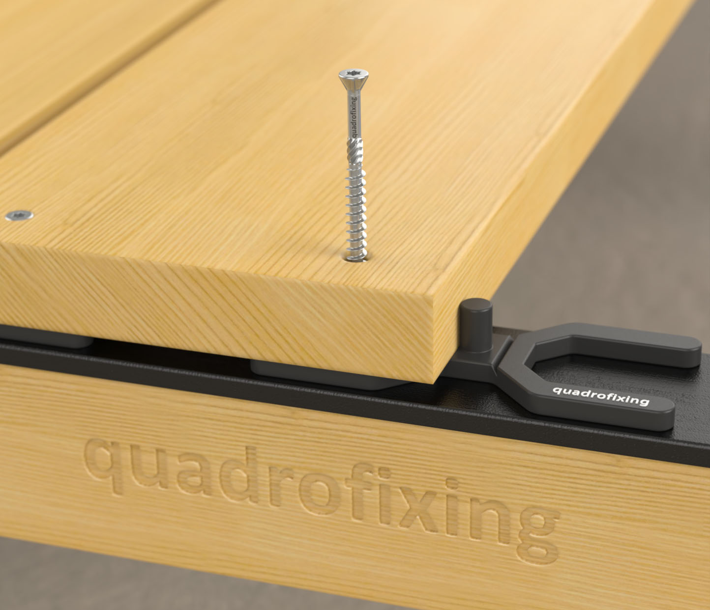 Terasove vruty QUADROFIX C2 s dištanční podložkou QUADRO H a páskou QUADRO TAPE
